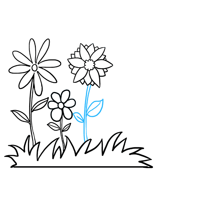 Cách vẽ vườn hoa: Bước 7