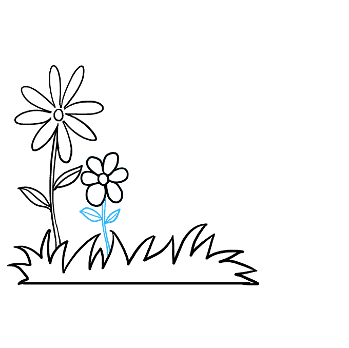 Cách vẽ vườn hoa: Bước 5