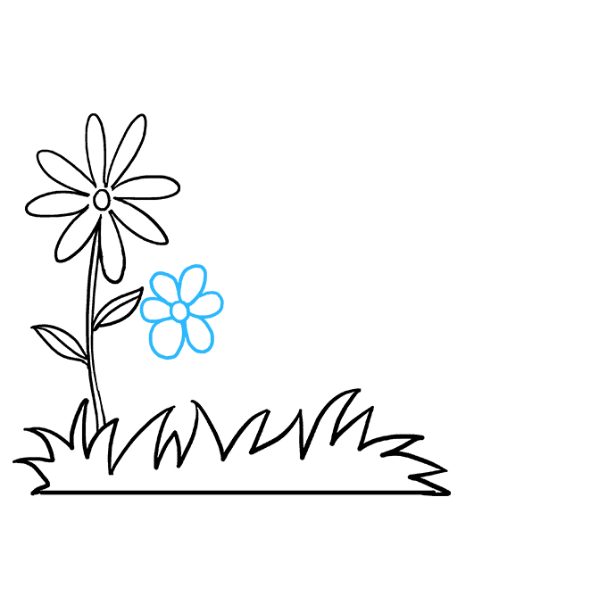 Cách vẽ vườn hoa: Bước 4