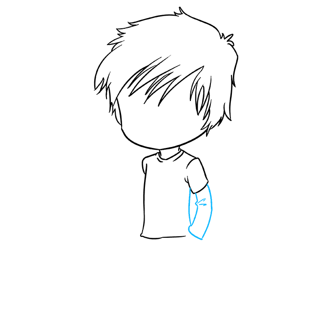 Cách vẽ Chibi Boy: Bước 4