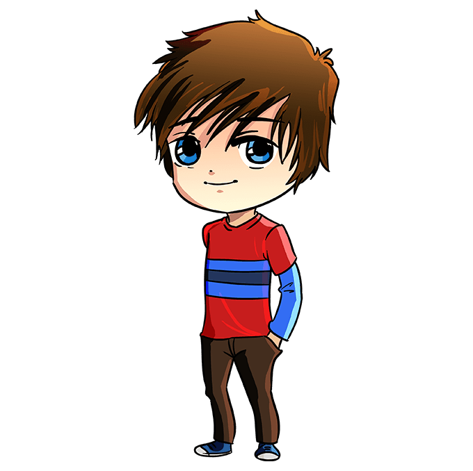 Cách vẽ Chibi Boy: Bước 10