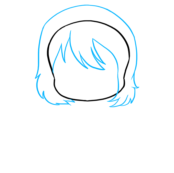 Cách vẽ Anime Chibi Girl: Bước 2