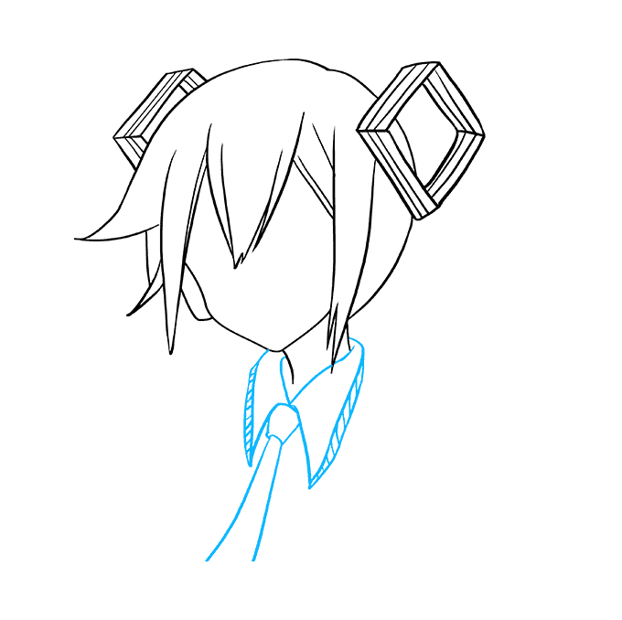 Cách vẽ Hatsune Miku: Bước 5