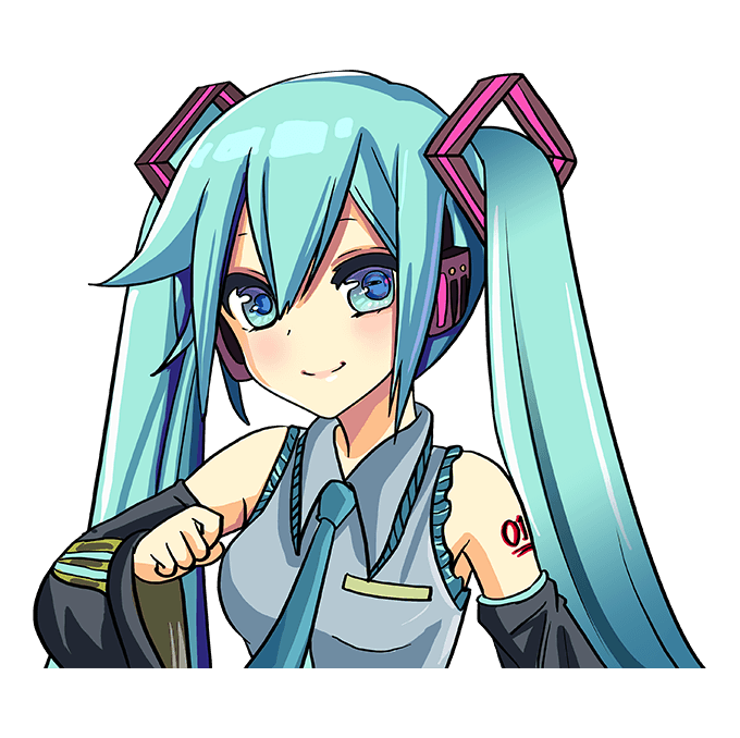 Cách vẽ Hatsune Miku: Bước 10