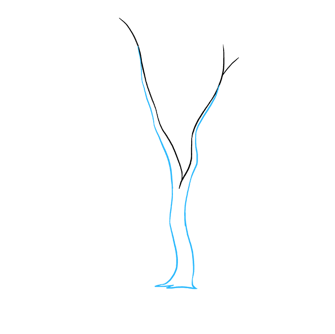Cách vẽ cây mùa thu: Cách 2