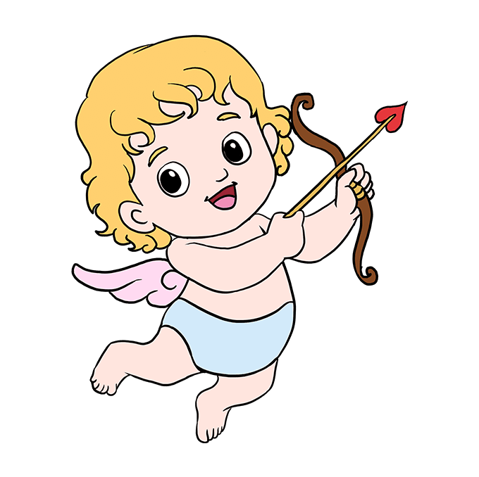 Cách vẽ Cupid: Bước 10