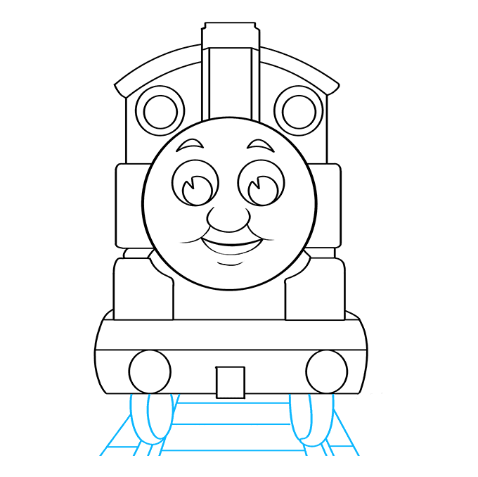 Cách vẽ Thomas tàu: Bước 9