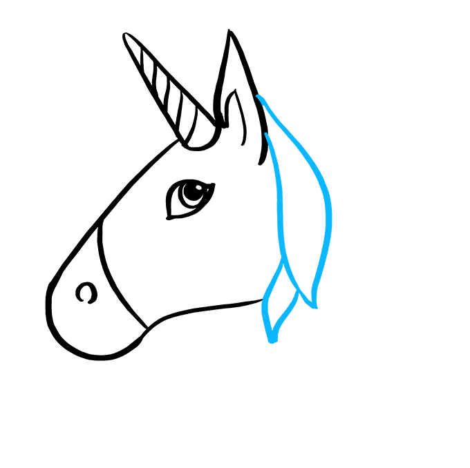 Cách vẽ Unicorn Emoji: Bước 4