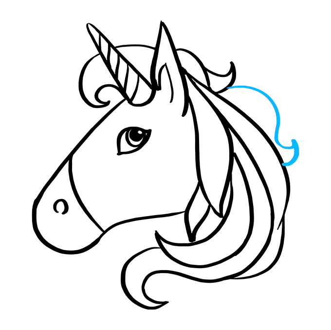Cách vẽ Unicorn Emoji: Bước 9