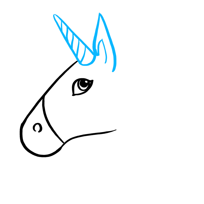 Cách vẽ Unicorn Emoji: Bước 3