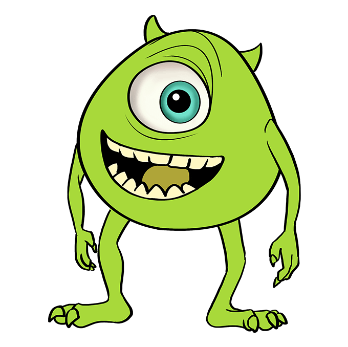 Cách vẽ Mike Wazowski từ Quái vật, Inc.: Bước 10