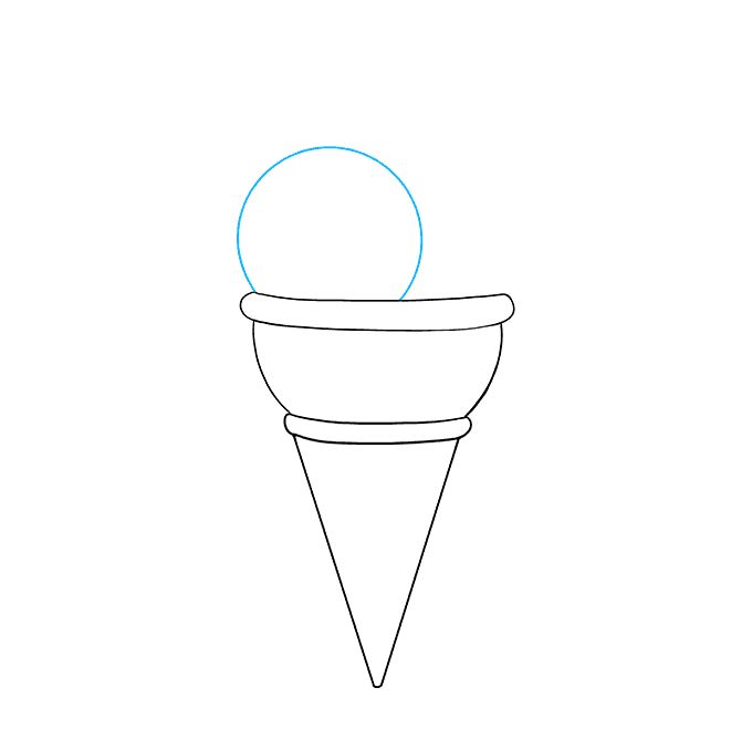 Cách vẽ kem: Bước 5