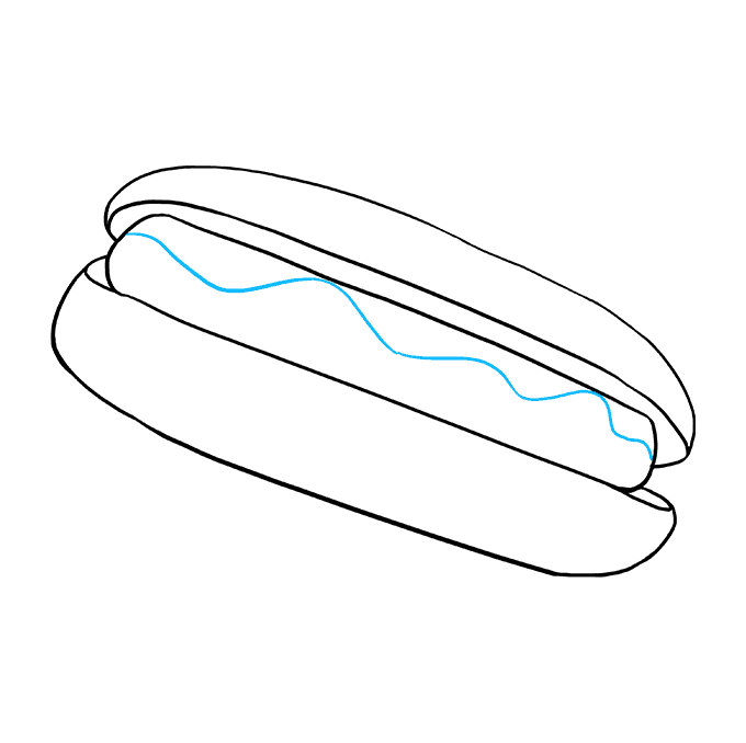 Cách vẽ Hot Dog: Bước 6