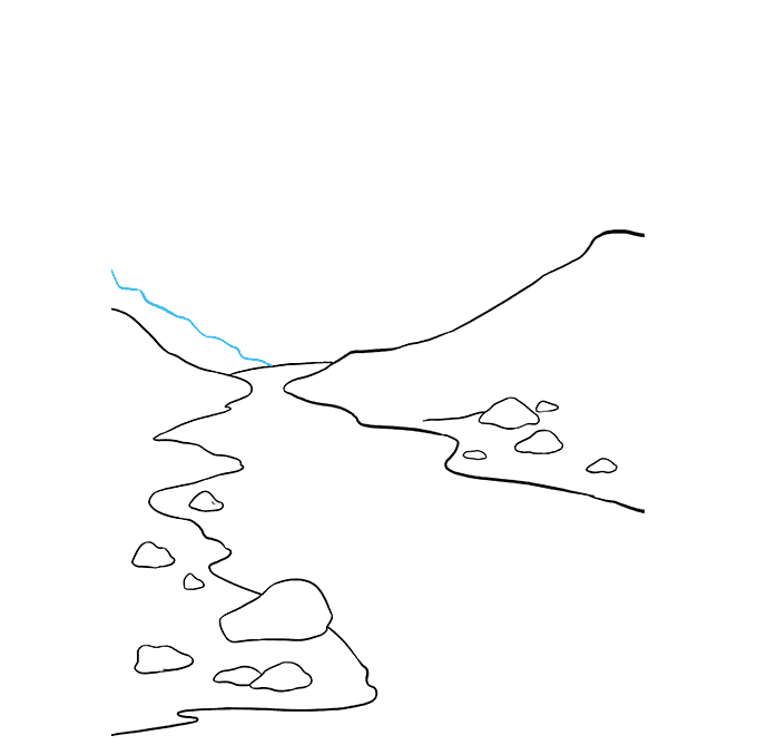 Cách vẽ sông: Bước 5