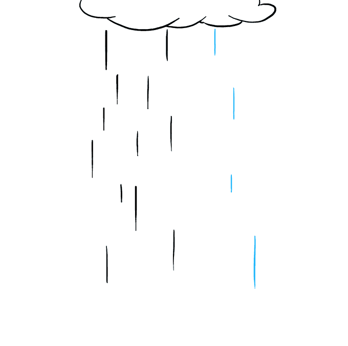 Cách vẽ mưa: Bước 4