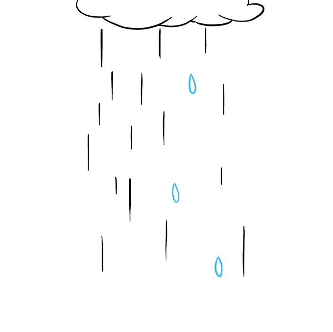 Cách vẽ mưa: Bước 5