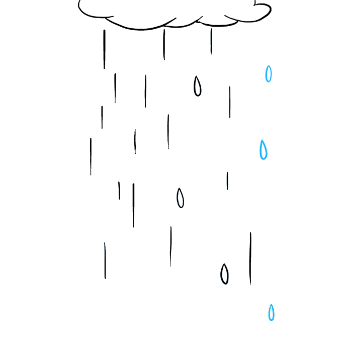Cách vẽ mưa: Bước 6