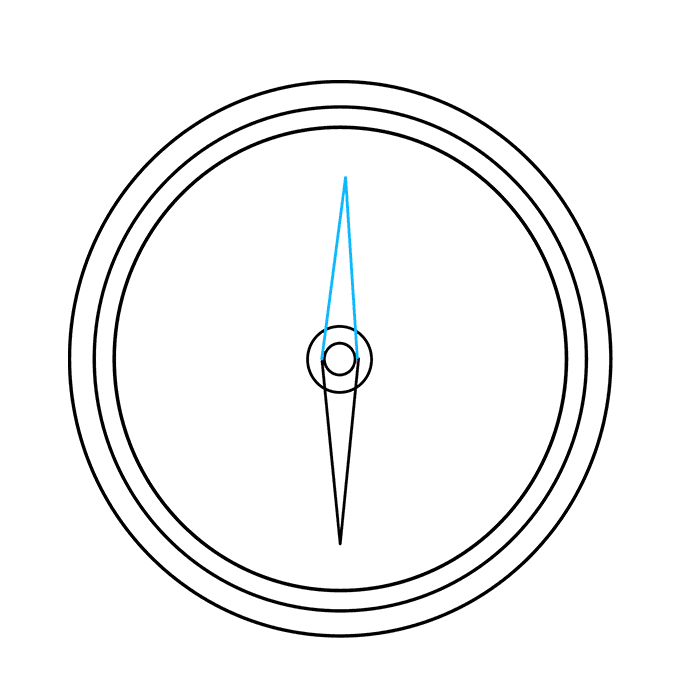 Cách vẽ La bàn: Bước 5