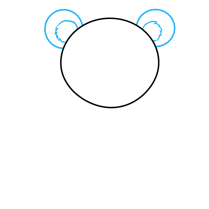 Cách vẽ gấu Teddy bằng trái tim: Bước 2