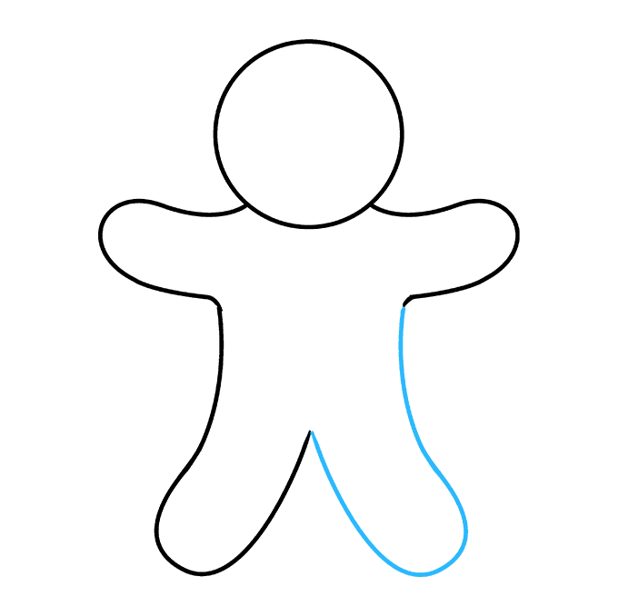 Cách vẽ Gingerbread Man: Bước 5