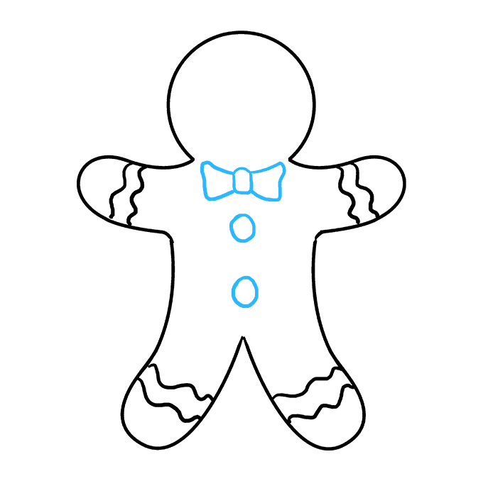 Cách vẽ Gingerbread Man: Bước 8
