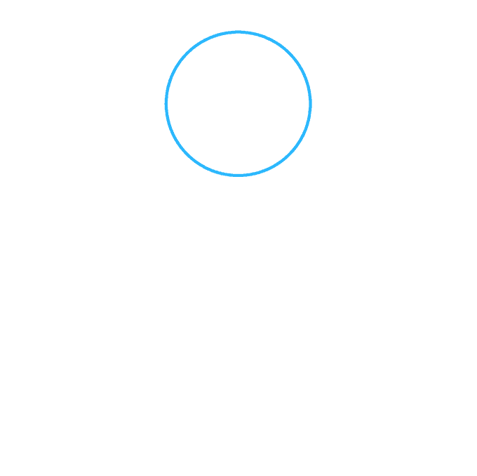 Cách vẽ Gingerbread Man: Bước 1
