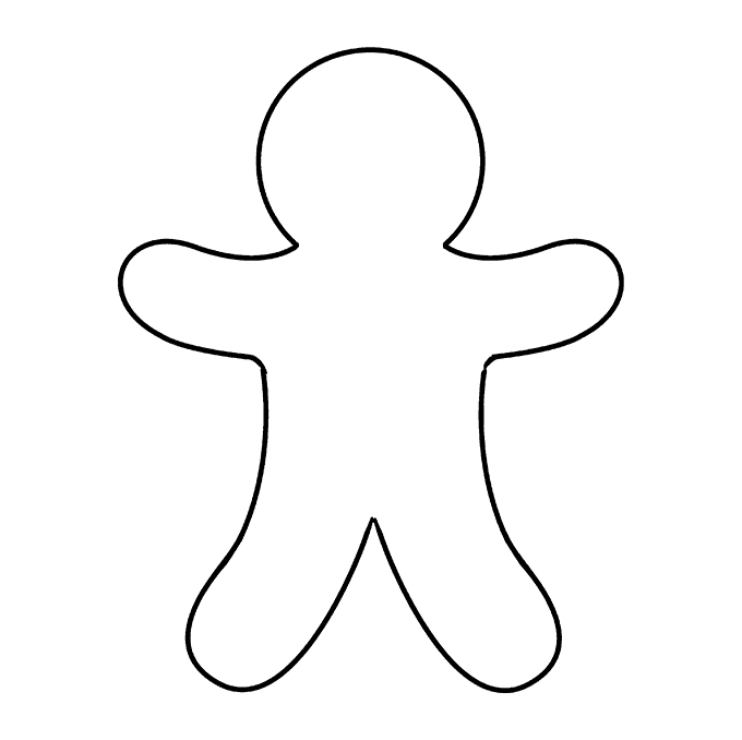 Cách vẽ Gingerbread Man: Bước 6