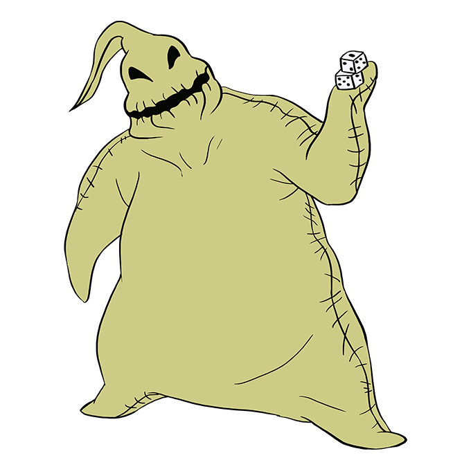 Cách vẽ Oogie Boogie khỏi cơn ác mộng trước Giáng sinh: Bước 10