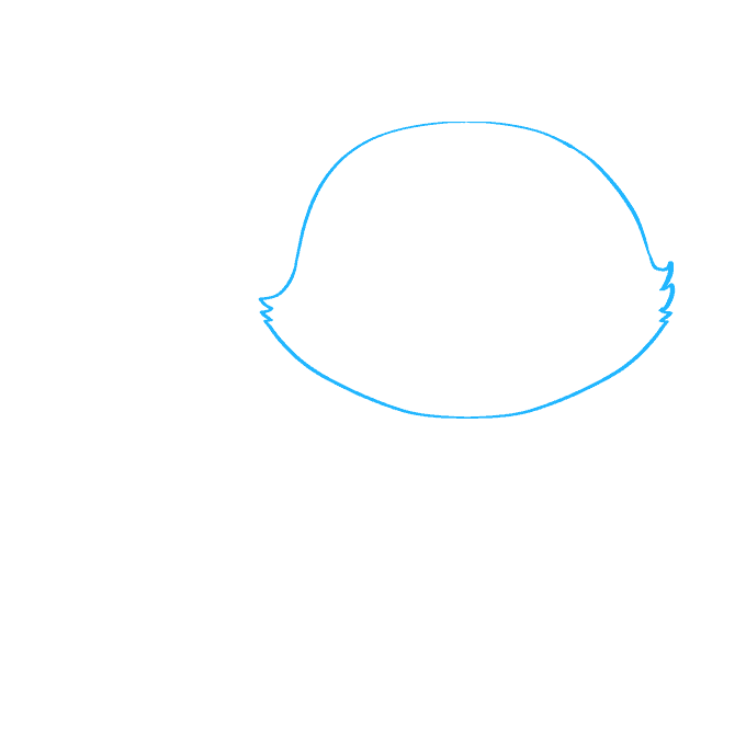 Cách vẽ con cáo con: Bước 1