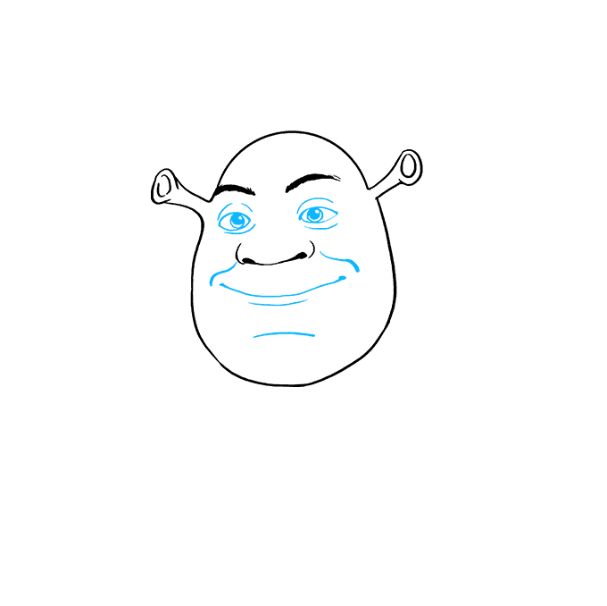 Cách vẽ Shrek: Bước 6