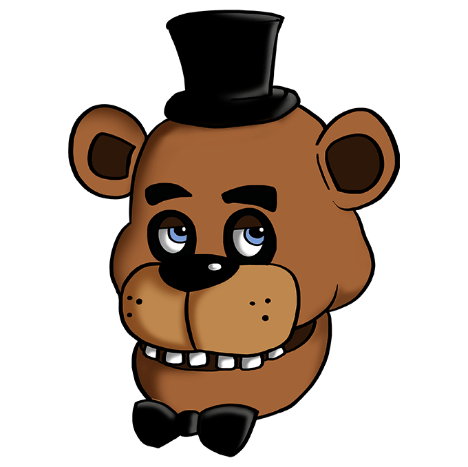 Cách vẽ Freddy Fazbear tại Five Nights tại Freddy's: Bước 10