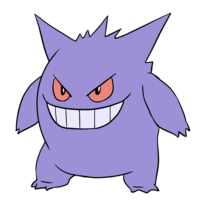 Hướng dẫn cách vẽ pokemon gengar cho người mới bắt đầu